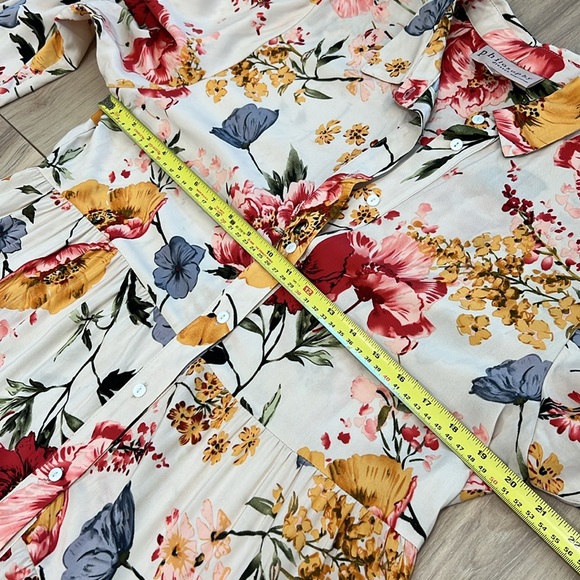 Philosophy Button Down Floral Long Sleeve Dress - Picture 6 of 11
